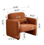 Nieuw: Lamswollen Fauteuil met Armleuningen Oranje – Comfort, Huis en Inrichting, Stoelen, Verzenden, Nieuw
