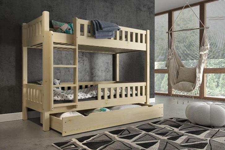 Rockwood® Stapelbed Tom Naturel Inclusief 3 lattenbodems  en, Kinderen en Baby's, Kinderkamer | Stapelbedden en Hoogslapers, Stapelbed