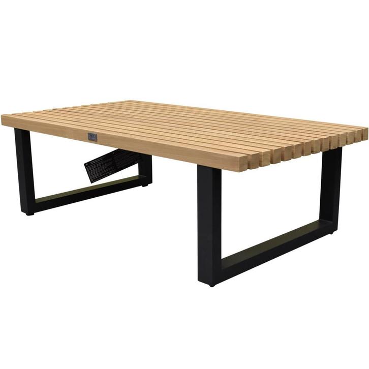 Ravenna lounge tuintafel aluminium antraciet met teak blad, Tuin en Terras, Tuintafels, Nieuw, Teakhout, Ophalen of Verzenden