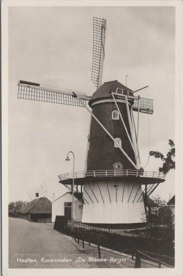 HAAFTEN - Korenmolen De Blauwe Reiger, Verzamelen, Ansichtkaarten | Nederland, Verzenden