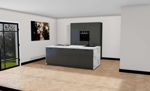 Actie! Complete eiland keuken met marmerlook werkblad, Huis en Inrichting, Keuken | Complete keukens, Nieuw, Ophalen