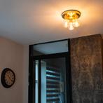 Art deco plafondlamp goud rond - Facil 3