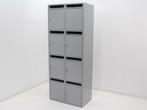 Lockerkast 8-deurs afsluitbaar 195x78x45cm - aluminium grijs, Huis en Inrichting, Kasten | Overige, Ophalen of Verzenden, Gebruikt
