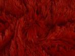 Langharig bont stof – Rood, 120 cm of meer, Ophalen of Verzenden, Polyester, Rood