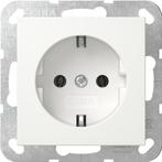 Gira Systeem 55 Schuko Stopcontact Puur Wit Matt (Europese, Verzenden, Nieuw, Overige typen