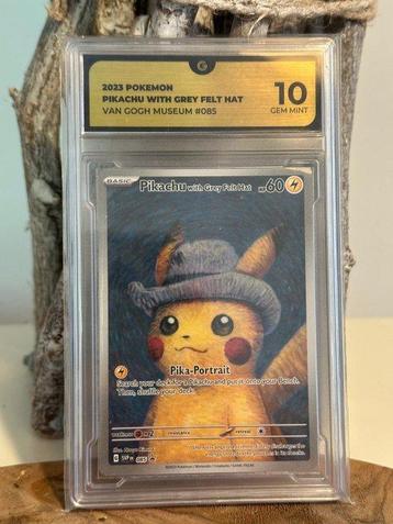 Pokémon - 1 Graded card - Pikachu with Grey Felt Hat 085 beschikbaar voor biedingen
