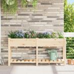 vidaXL Plantenbak met rasters 161x43x76 cm massief vurenhout, Tuin en Terras, Verzenden, Nieuw, Hout