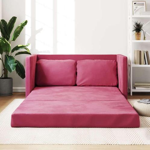 vidaXL Slaapbank vloermodel 2-in-1 122x204x55 cm fluweel, Huis en Inrichting, Banken | Bankstellen, Nieuw, Minder dan 150 cm, Stof