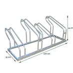 Fietsenrek 4 Fietsen Zilver - BRASQ, Fietsen en Brommers, Fietsaccessoires | Fietsenrekken, Ophalen of Verzenden, Nieuw
