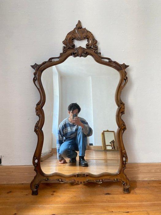 Spiegel - Hout - Hoogte 135cm, Antiek en Kunst, Antiek | Overige Antiek