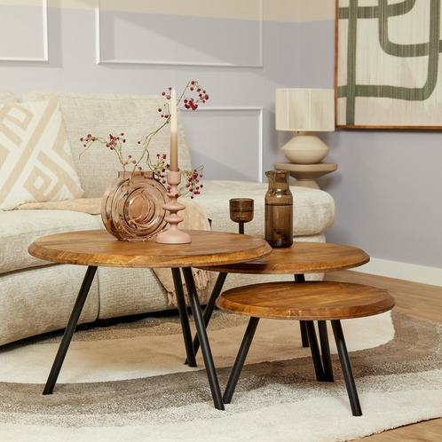 Salontafel Ohio | 70 cm | set van 3, Huis en Inrichting, Tafels | Salontafels, Nieuw, Ophalen of Verzenden