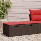 vidaXL 2-delige Loungeset met kussens poly rattan acacia, Tuin en Terras, Verzenden, Nieuw, Rotan, Loungeset