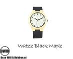 Houten horloge:  Black Maple (WATZZ 13), Nieuw