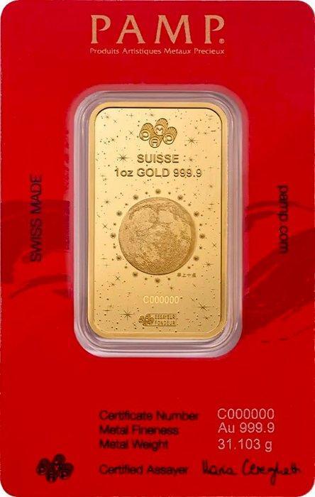 1 Troy Ounce - Goud .999 - PAMP, Switzerland - Year Of The, Postzegels en Munten, Edelmetalen en Baren