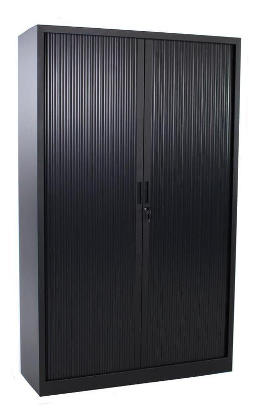 Roldeurkast hoog model zwart STOR 120x43x198, Huis en Inrichting, Kasten | Overige, Ophalen of Verzenden