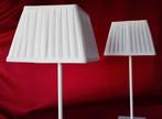 Witte lampen met originele geplooide kap - Tafellamp (2) -