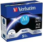 Verbatim | BD-R | XL | M-DISC | Printable | 100 GB | 5 Stuks, Computers en Software, Beschrijfbare discs, Verzenden, Nieuw