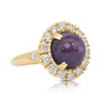 Ring - 18 karaat Geel goud - 12.52ct. tw. Stersaffier -, Nieuw