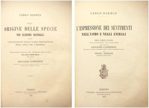 Carlo (Charles) Darwin / Giovanni Canestrini - Sulla Origine, Antiek en Kunst, Antiek | Boeken en Bijbels