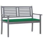 vidaXL Tuinbank 2-zits met kussen 120 cm eucalyptushout, Tuin en Terras, Tuinbanken, Verzenden, Nieuw, Hout