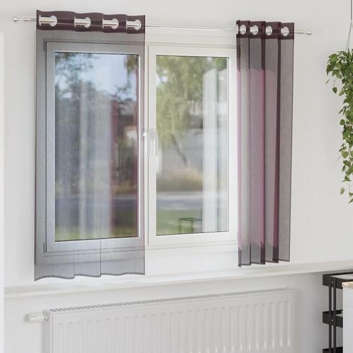 vidaXL Gordijnen Voile met doorvoertules 2 st 140x175 cm, Huis en Inrichting, Stoffering | Gordijnen en Lamellen, Nieuw, Verzenden