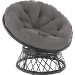 Wicker fauteuil Gargano draaibaar - zwart, Tuin en Terras, Verzenden, Nieuw