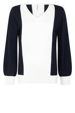 -50% Zoso  Zoso Lara knitted sweater navy/off white  maat XS, Verzenden, Nieuw, Blauw