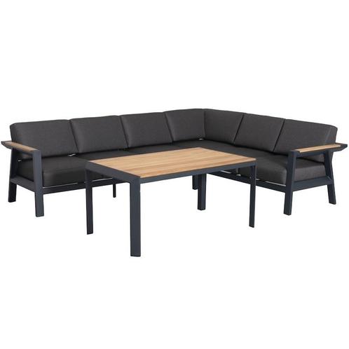 Victoria hoek dining loungeset 4 delig aluminium teak, Tuin en Terras, Tuinsets en Loungesets, Nieuw, Aluminium, Ophalen of Verzenden