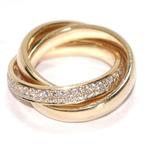 Ring - 18 karaat Geel goud - 1.20ct. tw. Diamant, Nieuw