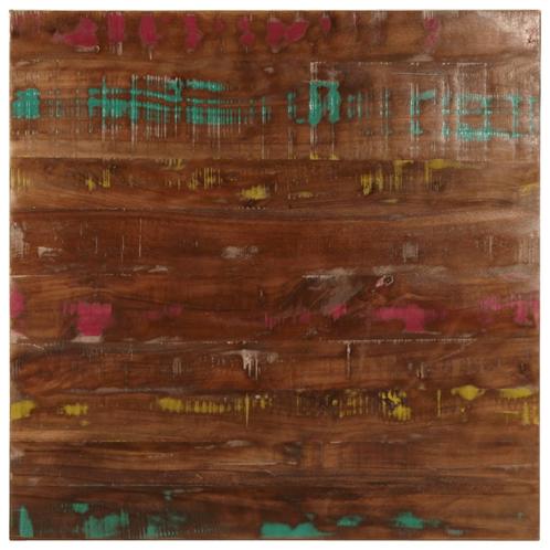 vidaXL Tafelblad vierkant 70x70x3,8 cm massief gerecycled, Huis en Inrichting, Tafels | Eettafels, Nieuw, Verzenden