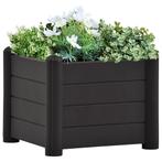 vidaXL Plantenbak verhoogd 43x43x35 cm PP antraciet, Tuin en Terras, Bloembakken en Plantenbakken, Verzenden, Nieuw, Kunststof