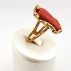 Koraal - 925 zilver - Ring - Italiaans vakmanschap, Verzamelen, Mineralen en Fossielen