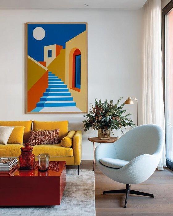 Nelson F. León - Tránsito Mediterráneol XL- (NO Reserve), Antiek en Kunst, Kunst | Schilderijen | Modern