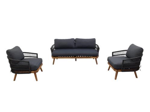 Stoel-bank Loungeset - Maui - Acacia - Zwart - The Outsider, Tuin en Terras, Tuinsets en Loungesets, Nieuw, Verzenden
