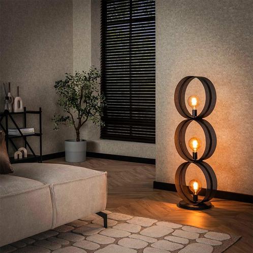 *WOONWINKEL* Vloerlamp Rond Metaal Gaas 3L, Huis en Inrichting, Lampen | Vloerlampen, Nieuw, Verzenden