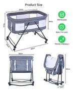 Draagbaar Baby Reisbedje met Wielen en Schommelfunctie, Kinderen en Baby's, Verzenden, Nieuw