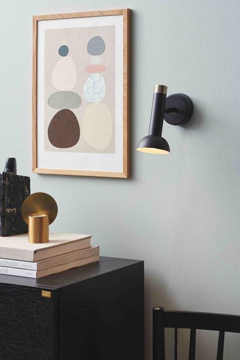 Wandlamp (2) - Torch Wall Lamp - Zwart/brass - Metaal - 2, Antiek en Kunst, Antiek | Lampen