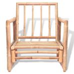 Tuinstoelen 2 st met kussens bamboe (Tafels en Stoelen)