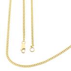 Gouden gourmet schakel ketting | 50,5 cm (unisex) (unisex), Sieraden, Tassen en Uiterlijk, Kettingen, Ophalen of Verzenden, Gebruikt