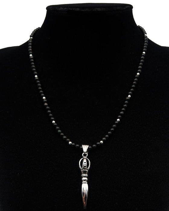 Obsidiaan - Phurba-hanger - Bescherming tegen negatieve, Antiek en Kunst, Antiek | Boeken en Bijbels