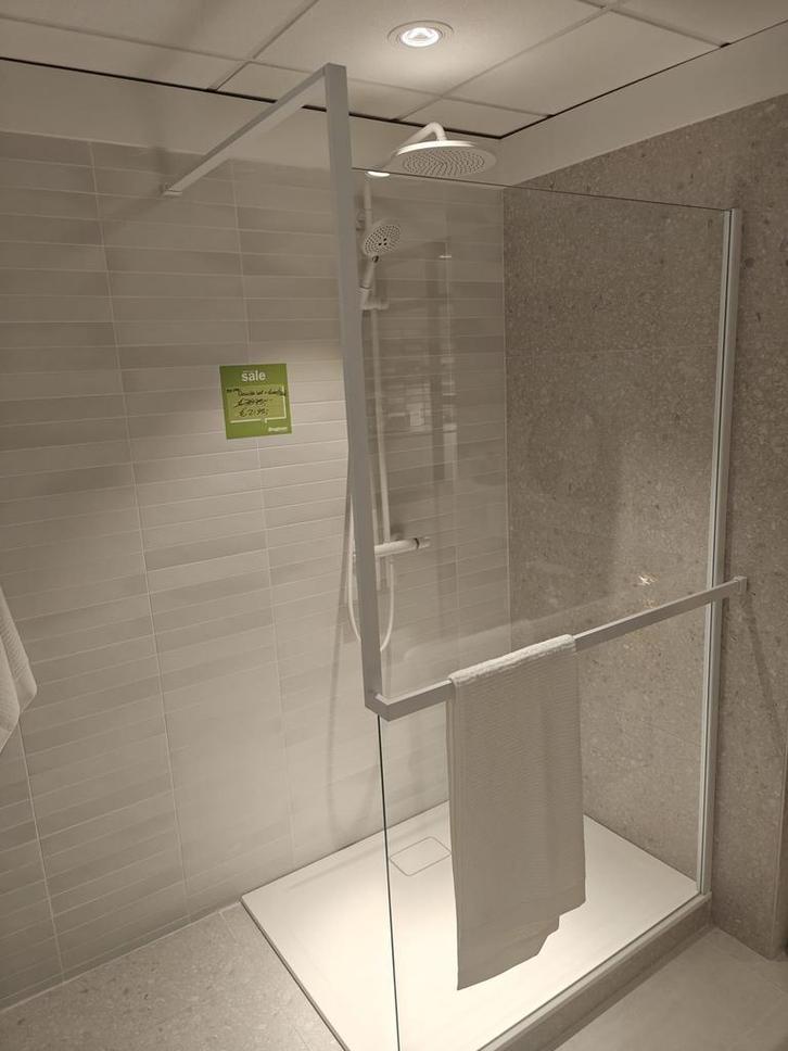 Inloopdouche 120cm Kuadra mat wit gratis douchevloer 0029, Doe-het-zelf en Verbouw, Sanitair, Douche, Nieuw, Glas, Ophalen