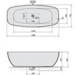 Vrijstaand Ligbad Polysan Ipanema 168x72x49 cm Cast Marble, Ophalen of Verzenden, Nieuw