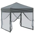 Partytent inklapbaar met zijwanden 2x2 m antracietkleurig, Verzenden, Nieuw, 2 meter of meer, Partytent