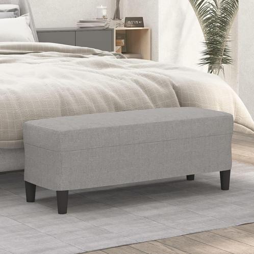 vidaXL Bankje 100x35x41 cm stof lichtgrijs, Huis en Inrichting, Banken | Bankstellen, Nieuw, Minder dan 150 cm, Stof, Verzenden