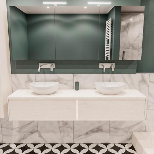 Badkamermeubel BWS Madrid Wit 180 cm met Topblad en, Doe-het-zelf en Verbouw, Sanitair, Bad, Nieuw, Ophalen of Verzenden