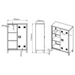Kantoorkast Oripää metaal 110x75x33 cm pastel groen [en.casa, Huis en Inrichting, Kasten | Dressoirs, Verzenden, Nieuw