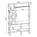 Kledingrek Horgau 180x120x40 cm zwart en walnootkleurig [en., Huis en Inrichting, Verzenden, Nieuw