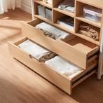 Kledingkast Larem met 6 vakken 180x84x40 cm wit en eikenkleu, Huis en Inrichting, Kasten | Kledingkasten, Verzenden, Nieuw