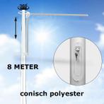 BUDGET HIJSBARE polyester baniermast 8 meter conisch, Nieuw