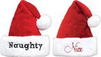 2 kerstmutsen Naughty & Nice, Diversen, Kerst, Ophalen of Verzenden, Nieuw